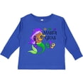 thumbnail image 3 of Inktastic Mardi Gras Mermaid with Harp and Beads Boys or Girls Long Sleeve Toddler T-Shirt, 3 of 5