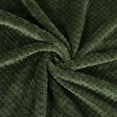 thumbnail image 5 of REGALWOVEN Luxury Fleece Bed Blanket Woven Mesh Army Green 78"x90", 5 of 8