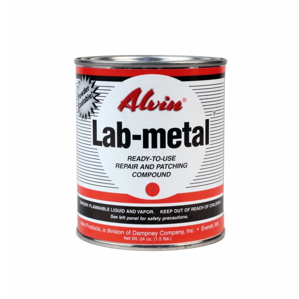 Alvin 24 oz Lab Metal Durable Economical Repair Putty Dent Filler