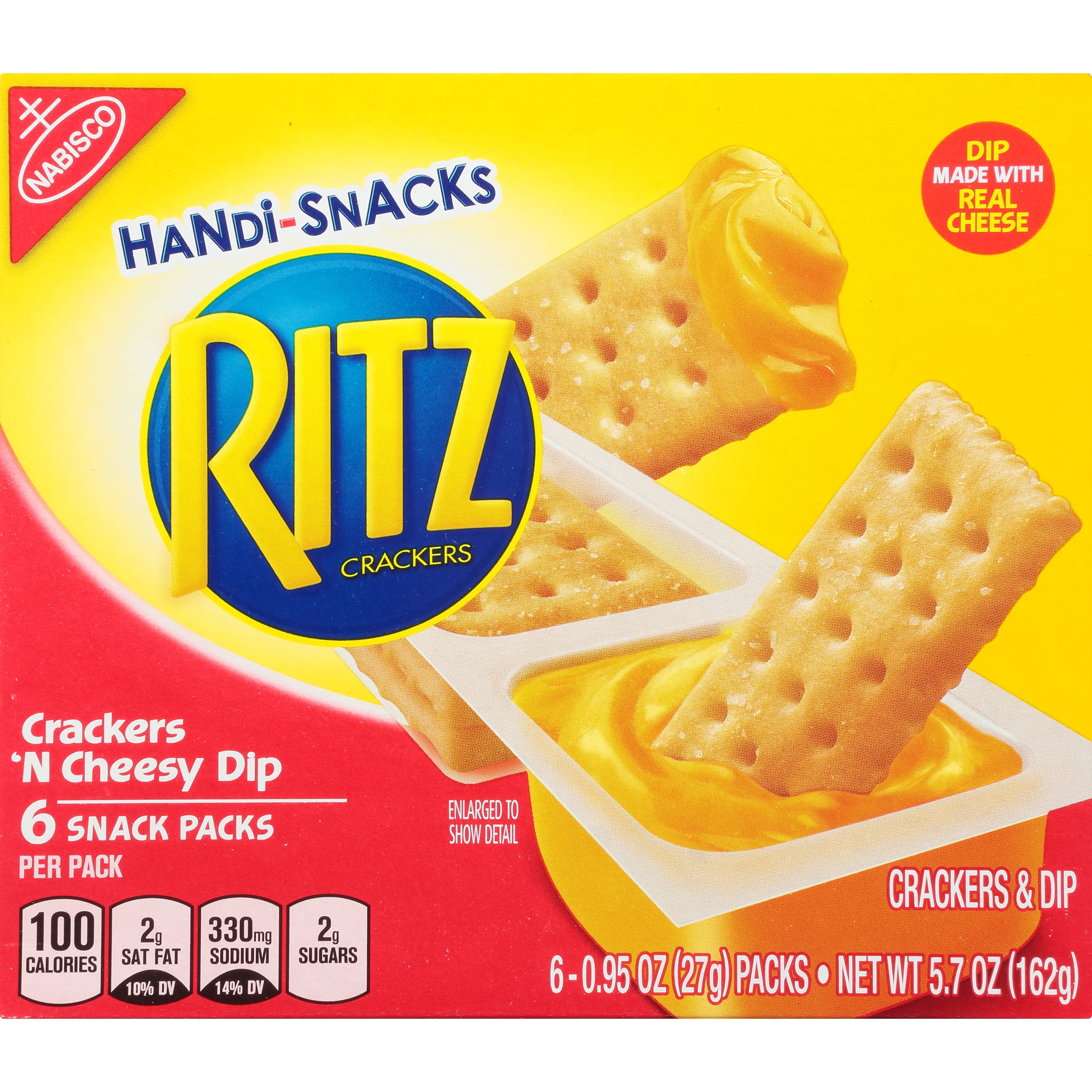 Nabisco HandiSnacks Ritz Crackers 'N Cheese Dip, 0.95 Oz., 6 Count