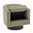 thumbnail image 5 of UIXE Swivel Barrel Accent Chairs Set of 2 Modern Upholstered Living Room Chair Round Club Armchair, Camel, 5 of 7