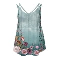 thumbnail image 7 of Riecok Sleeveless Vest for Women Round Neck Sleeveless Summer Loose Printed Casual Loose Suitable for Home and Outdoor Activities Blue M, 7 of 7