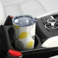 thumbnail image 5 of 20 Oz Yellow and Gray Leaves Modern Art Coffee Tumbler Double Wall Insulated Stainless Steel Water Bottle | Metal Reusable Thermoses Flask with Cup Cap | Leak & Sweat Proof with Anti-Dust Lid, 5 of 7