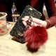 thumbnail image 1 of Funda de teléfono de lujo con bola de pelo suave y correa de cristal para iPhone, 13, 12, 11 Pro MAX, 7, 8 Plus, 5S, purpurina, abeja, Coque para Samsung S21Ultra Fivean unisex, 1 of 2