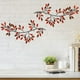 thumbnail image 1 of Qenwkxz 2 piezas de metal con forma de hoja de árbol, decoración de pared, rama de olivo, hoja de vid, arte de pared, letrero artístico para colgar en la pared, color rojo, 1 of 8