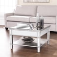 thumbnail image 2 of Maklaine Transitional Square Mirrored Cocktail Table Brushed Matte Silver, 2 of 3