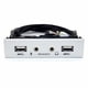 thumbnail image 2 of 9 pines a 2 USB 2.0 Floppy Bay HUB HD Audio 3.5mm Rack de panel frontal (Plata) Ehuebsd Para estrenar, 2 of 8