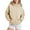 Beige, variant on ZSQDM Khaki Women Long Sleeve Sweatshirts Round Neck Pullover Loose Lightweight Blouse Tops long sweaters for women Fashion Hoodies & Sweatshirts Women's polyester hoodie（XXL）