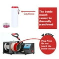 thumbnail image 2 of MR.R 20oz Sublimation Blanks Aluminum Water Bottle Sipper Big Mouth with Transparent Cap Red Lid 600ml, 2 of 4