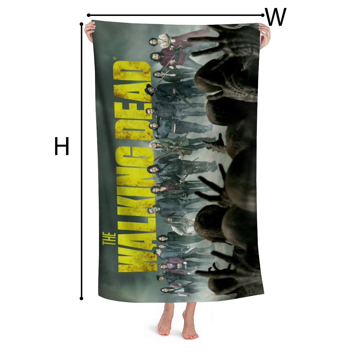 the walking dead Gifts Beach Towel for Women Girl Birthday Inspired Fan Bath Outdoor Music Lover