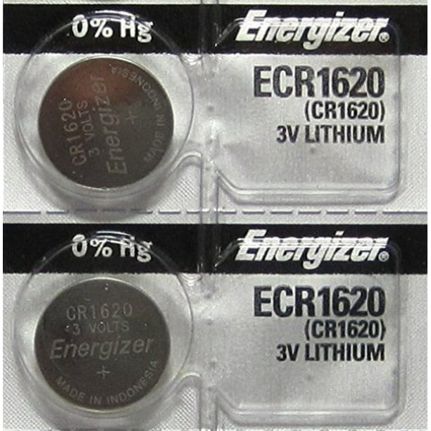 2 Energizer Cr1620 Lithium 3v Coin Cell Batteries