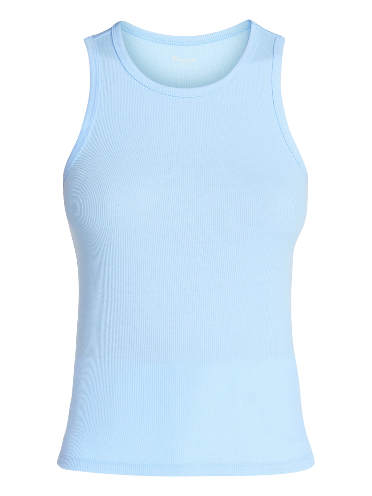 No Boundaries Ribbed High Neck Tank Top, Women's XXS-XXL