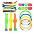 thumbnail image 1 of 19pcs Scuba Diving Pool Toys Kit Diving Torpedo Bandits Diving Rings, 1 of 1