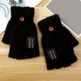 thumbnail image 5 of Winter Sports Knitted Warm Convertible Mittens for Men with Flip Top Fingerless Design for Cold Weather, 5 of 5