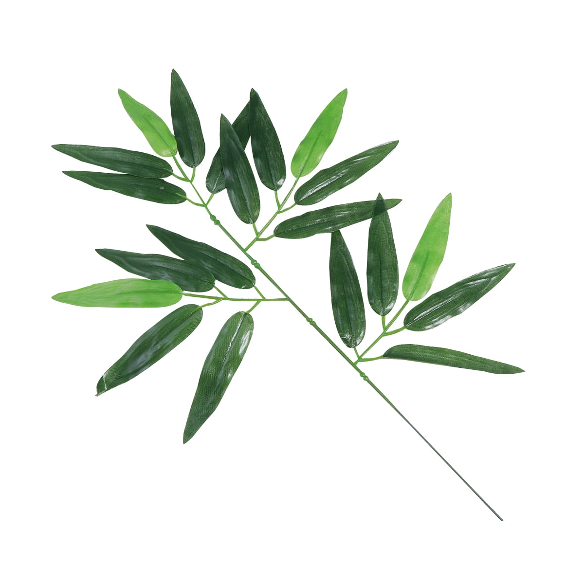 Etereauty 12Pcs Artificial Green Bamboo Leaves Fake Green Plants