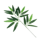 12 pièces artificielles feuilles de bambou vert fausses plantes vertes feuilles de verdure pour la décoration de bureau d'hôtel à la maison