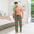 thumbnail image 2 of HPINK-T Men's Pajama Bottoms Red Green and White Soft Mens Pajama Pants Tartan Plaid Sleep Pants Winter Lounge PJ Pants XL, 2 of 5