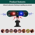 thumbnail image 3 of Solar Strobe Light with Motion Sensor Alarm Timed Human Body Induction Infrared Alarm Light Anti-theft Animal Repellent Device Energy-saving Environmentally IP55 Waterproof for Home Villa F, 3 of 7