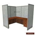 thumbnail image 2 of GOF 1 Person Workstation Cubicle (6’D x 6’W x 6’H) / Office Partition, Room Divider (72"H Cubicle with Desk, Artisan Grey), 2 of 5