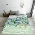 thumbnail image 5 of Pofeuu Succulent Print Ultra-Soft Micro Fleece Blanket,for Bed Or Sofa,All Season Throw Blankets Flannel Blanket-80"x60", 5 of 7