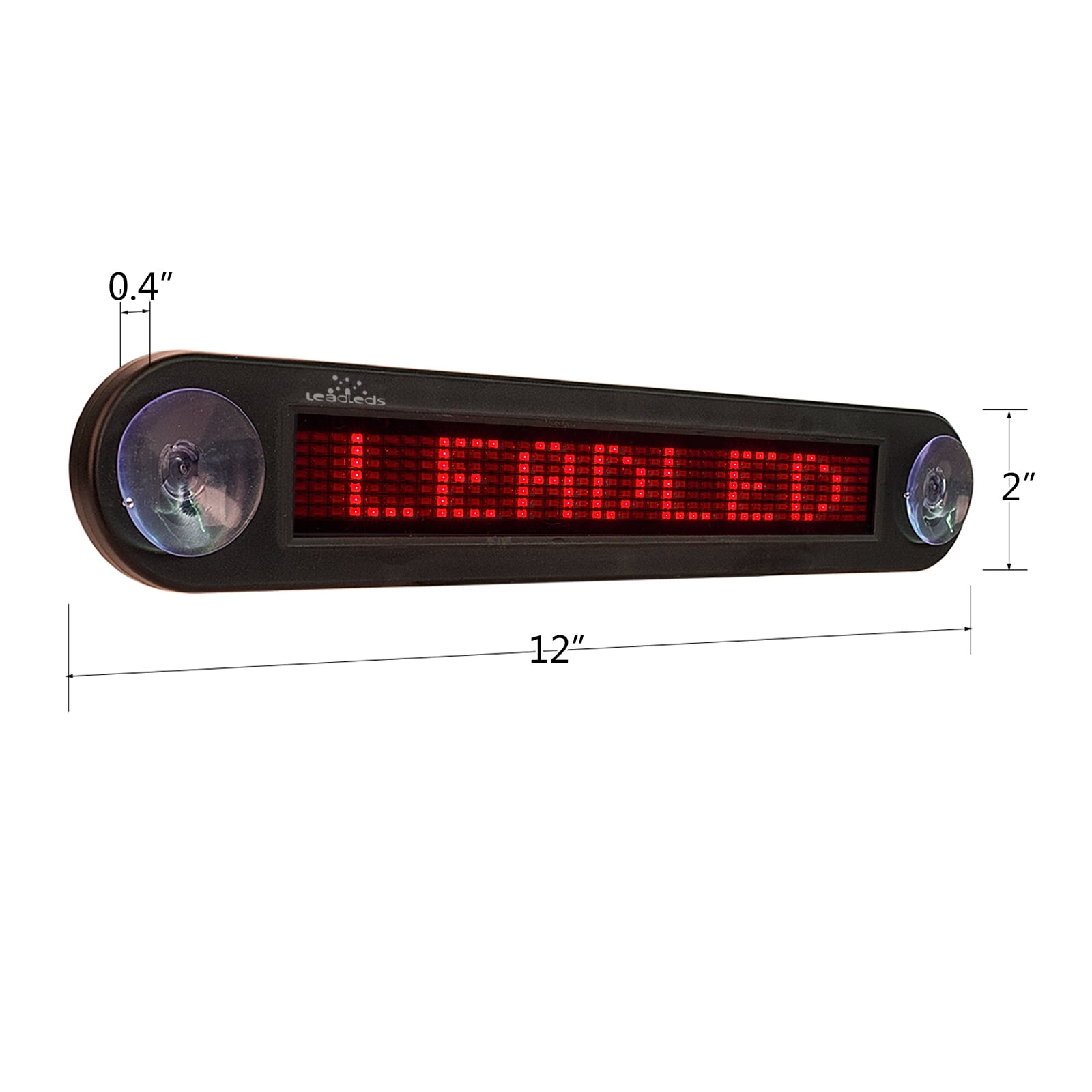 Leadleds Dc 12v Remote Programmable LED Sign Scrolling Message Board for Car  Windows, Storefront, Bar (Red) 