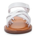 thumbnail image 5 of Blikcon Girls Sandals Open Toe Princess Flat Sandals Strappy Summer Shoes (Color : White, Size : 10 Toddler), 5 of 9