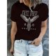 thumbnail image 1 of Camisetas para mujer, de verano, casual, manga corta, cuello redondo, con estampado, color blanco negro, blusaWomen's Casual Bird Print T-Shirt - Comfy Crew Neck Short Sleeve Top, Stretchy Polyester, 1 of 6