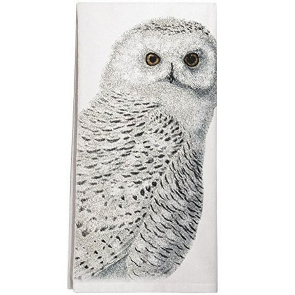 Montgomery Street Snowy Owl Cotton Flour Sack Dish Towel