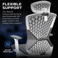 thumbnail image 5 of RESPAWN SPIRE Ergonomic Office Chair with Lumbar Support, Headrest, Adjustable Arms and Cooling Gel Seat Cushion, Comfy Breathable Mesh Seat for Home Office, High Back Reclining Gaming Chair - White, 5 of 7