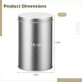 thumbnail image 4 of 6 Pcs Tea Tin Canisters, 16 Fluid Oz Tin Cans with Airtight Double Lid, Round Kitchen Canisters, Large Empty Storage Boxes for Loose Tea, Spices, Coffee, Candy, 4 of 5
