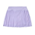 thumbnail image 4 of HUANBAI Children's Summer Clothing For Girls Solid Color Athletic Quick Drying Skirt Tennis Skirt Kids Casual Versatile Pleated Skirt Pants For Ages 5 14 Summer Dresses 160, 4 of 9