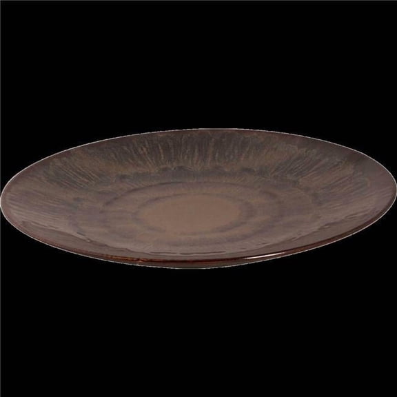 Palmer PL-533012 10.5 in. Victory Sto are Coupe Plate, Dark Beige & Clay