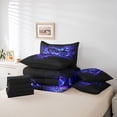 thumbnail image 6 of Castle Fairy Flying Butterfly 7-Piece Bedding Comforter Set for Boys Girls Children,Black Blue King Bedding Sets,Love Heart Print Ultra Soft Bed Sheets,Luxury Bedroom Decor, 6 of 8