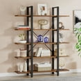 thumbnail image 6 of Tribesigns 5-Tier Bookshelf, Industrial 72 inch Bookcase, Vintage Brown, 6 of 6