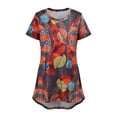thumbnail image 2 of Orqqct Women Over Print Short Sleeve Round Neck Casual T-shirt, 2 of 5
