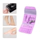 thumbnail image 3 of Juego de manicura, kit de pedicura Juego de cortaúñas Kit de aseo profesional para hombres Kit de uñas de viaje portátil de acero inoxidablePúrpura, 3 of 5