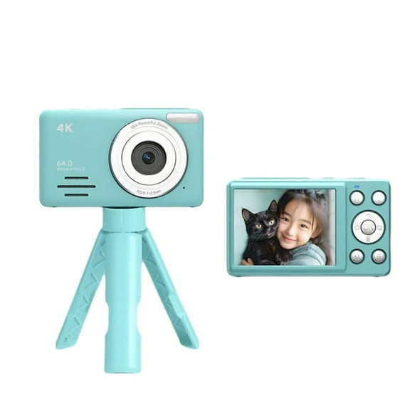 4K Digital Camera 2.88 Inch HD Display 18x Video Recorder Camera LED Fill Light 800mAh Battery Vlogging Camera Blue,1 * Digital Camera 1 * USB Cable 1 * Tripod Holder,Blue