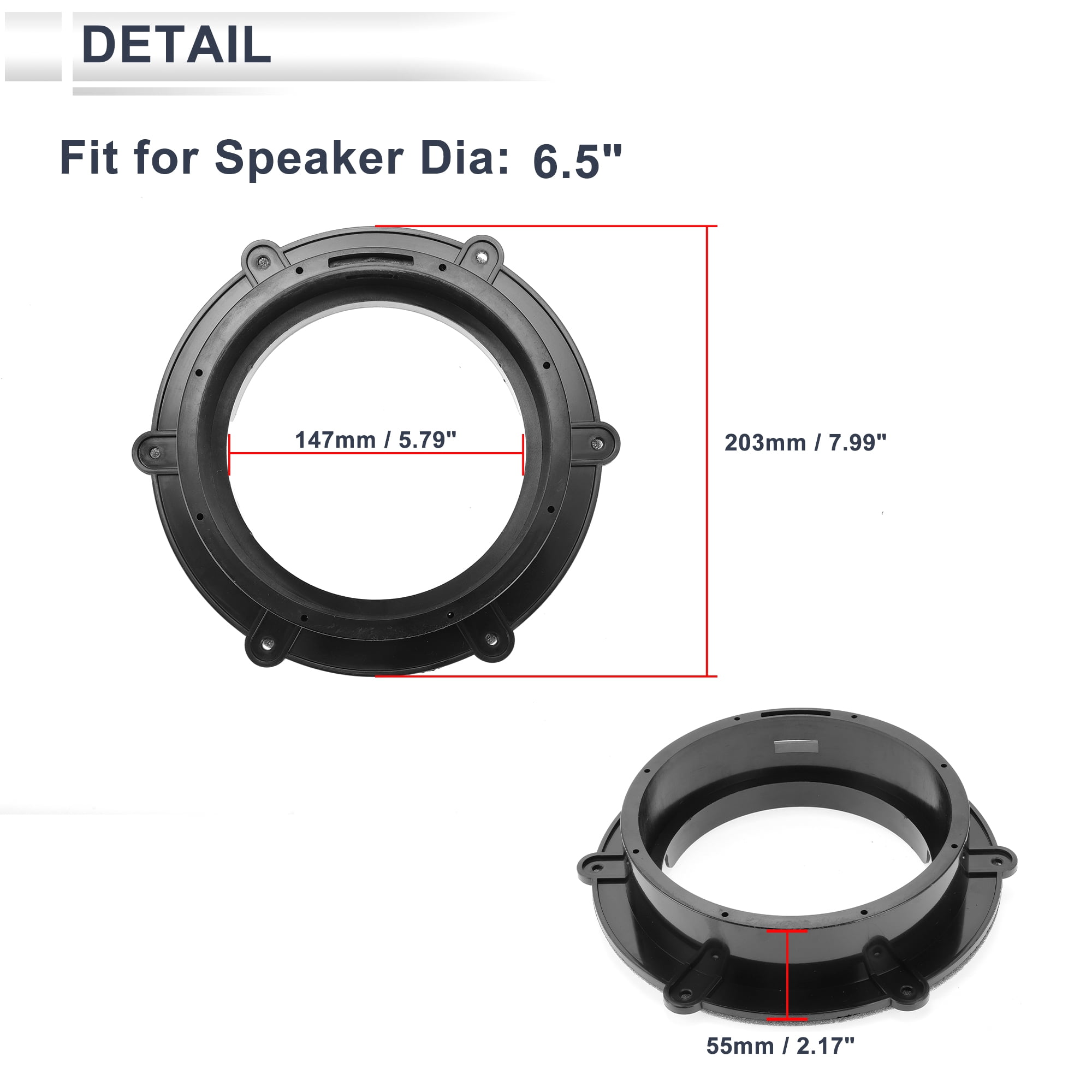 Unique Bargains Speaker for Spacer Ring Tweeter Adaptor for VW Mounting for Spacer