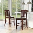 thumbnail image 6 of Furniture of America Orellana Wood Padded Bar Stool in Espresso (Set of 2), 6 of 10