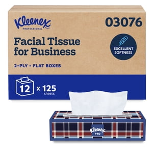 Kleenex Professional Facial Tissue, 2-Ply White, 12-Box Convenience Case