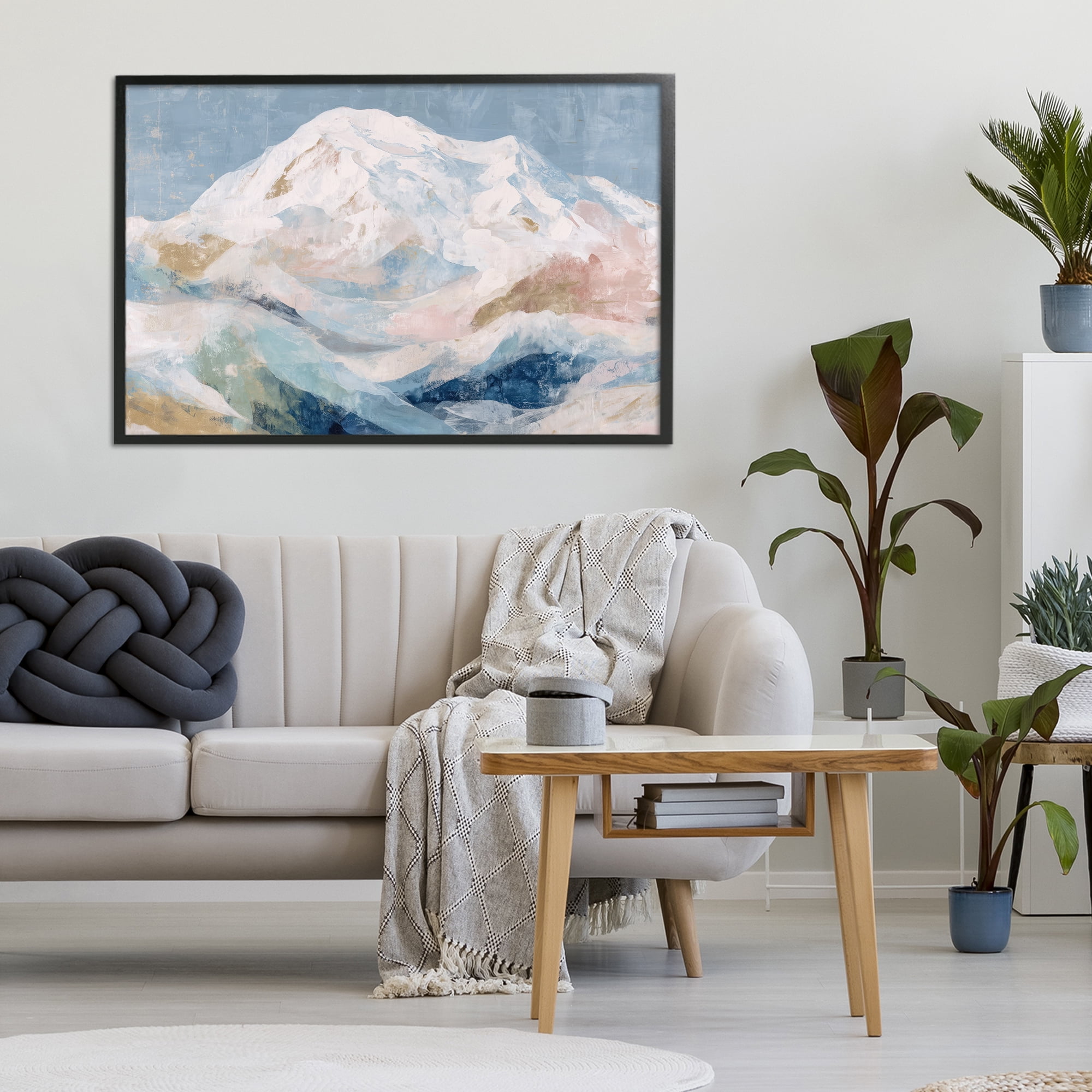 Stupell Industries Icy Mountain Range at Dusk Black Framed Giclee Art, design by Chromatic Storm Studio