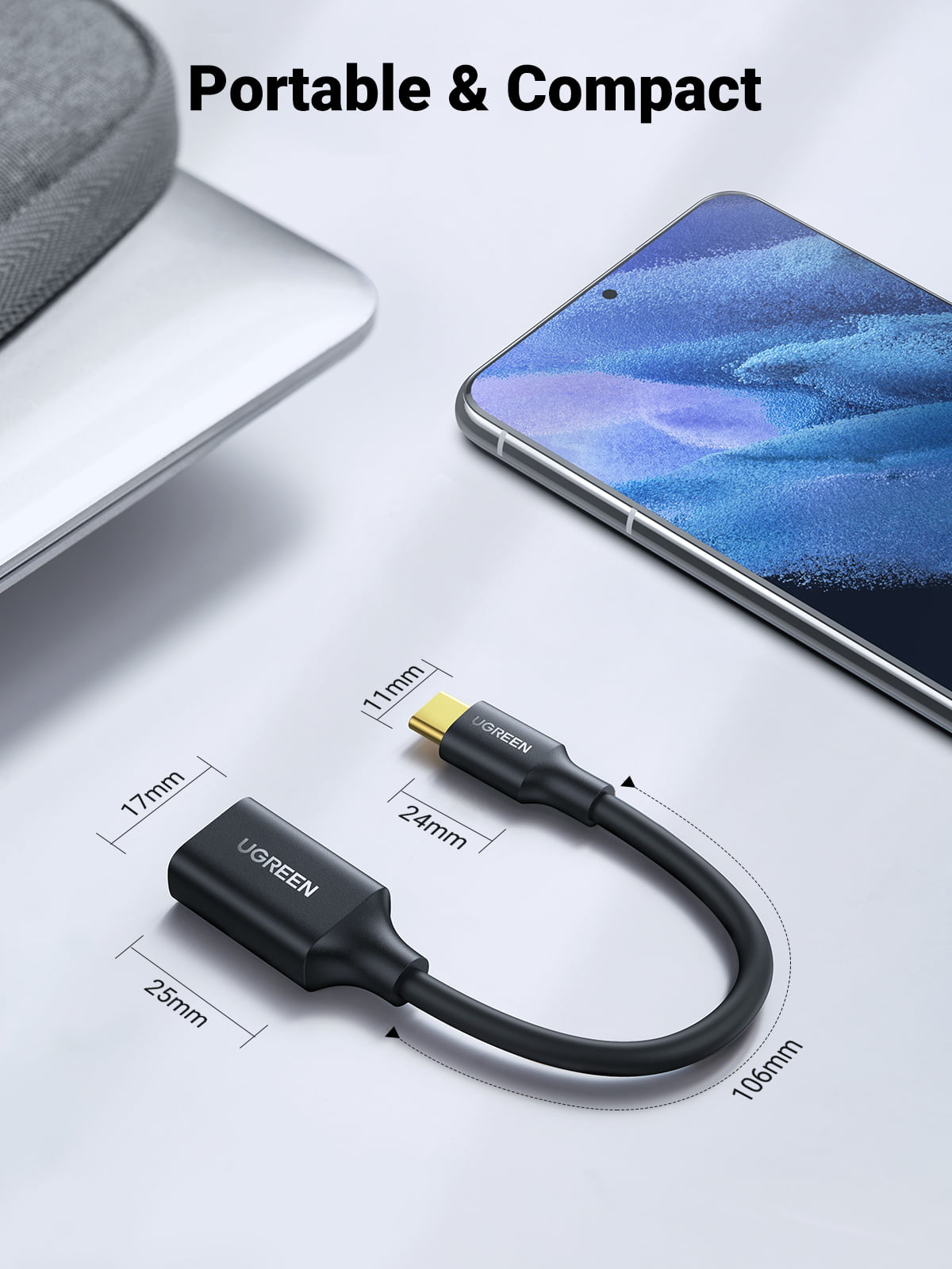 UGREEN USB C to USB Adapter Type C OTG Cable USB C Male to USB 3.0 A Female  Cable Connector Compatible for MacBook Pro 2019 2018 Samsung Galaxy S10 S9