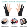 thumbnail image 5 of Artist Gloves 2 Pack - Palm Rejection Gloves with Two Fingers for Paper Sketching, iPad, Graphics Drawing Tablet, Suitable for Left and Right Hand, 5 of 7
