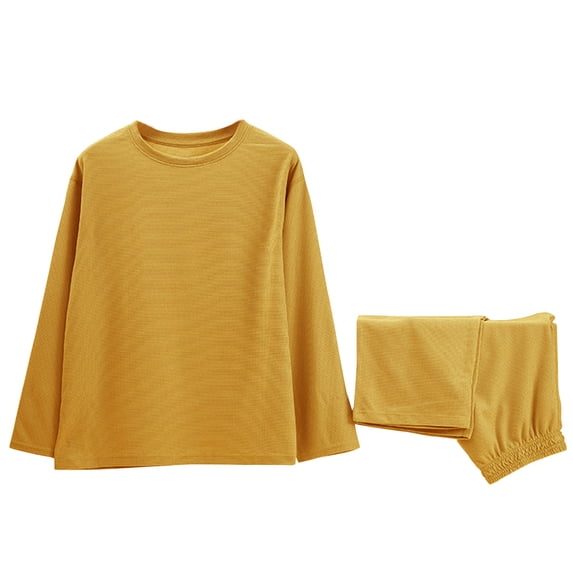 ssuyfkrb Thermal Underwear Set for Women 2 Piece,Thermal Underwear Set for Women,Warm,Soft,Stretch Fabric,Breathable,Yellow,XL