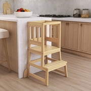 Dream On Me 2-in-1 Funtastic Tower and Step Stool, Easy to Assemble, Natural