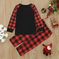thumbnail image 4 of Rovga Matching Christmas Pajamas Kids Toddler Christmas Set Family Clothes Matching Cute Christmas Plaid Long Sleeve Tops Pants Xmas Pajamas Outfits Clothes, 4 of 4