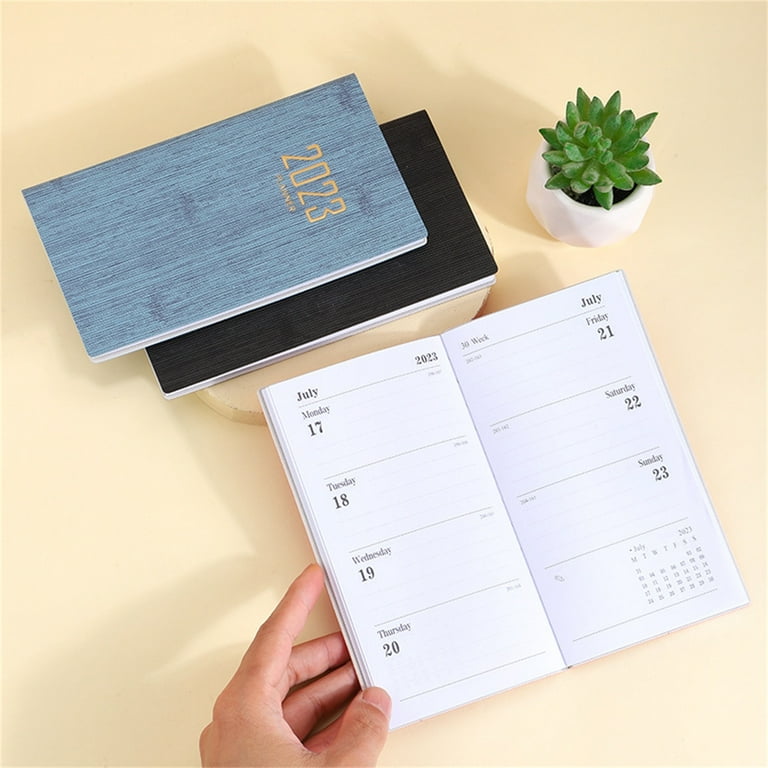 Opolski 2023 A6 Daily Schedule Book Multifunctional Efficiency Manual Time  Management Mini Agenda Planner Notebook Office Supplies