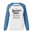 thumbnail image 4 of IROINNID Women's Long Sleeve Sweatshirt Round Neck Mid-Length Print Casual Tops Pullover Sweatshirts, Blue, 4 of 4