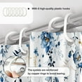 thumbnail image 5 of Blue Plants Shower Curtain with Hooks Watercolor Leaves Shower Curtain for Bathroom Waterproof Bathroom Accessories Bathtub Decor 36x72inch, 5 of 6