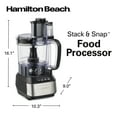 thumbnail image 6 of Hamilton Beach Stack & Snap Food Processor, 12 Cup Capacity, 70727G, 6 of 8